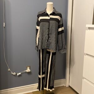 🆕 silky / satiny top and pants coordinates (free sizing)